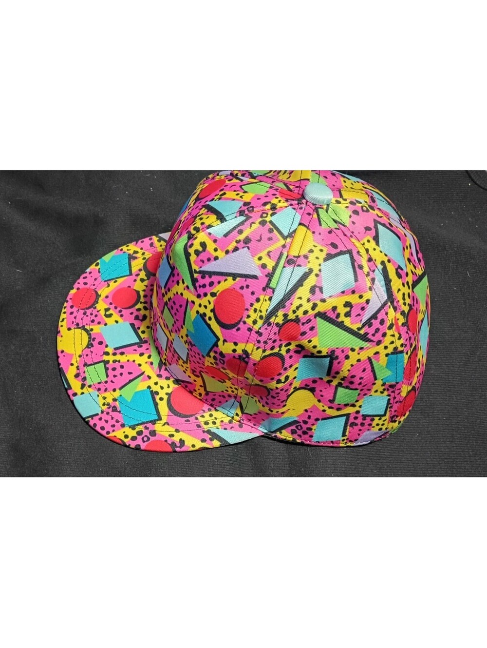 Colorful Geometric Pattern Snapback Hat - Picture 2 of 6